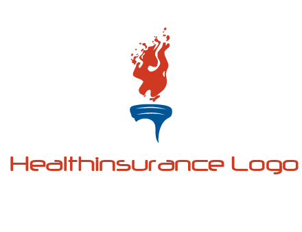flaming torch sports logo