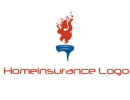 flaming torch sports logo