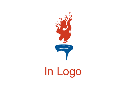 flaming torch sports logo