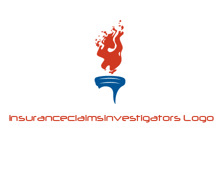 flaming torch sports logo