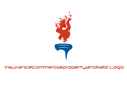 flaming torch sports logo