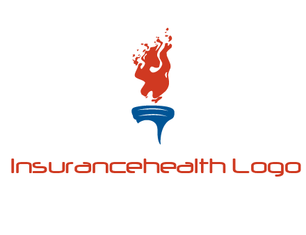 flaming torch sports logo