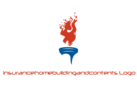 flaming torch sports logo