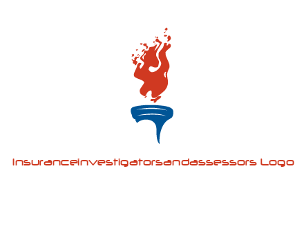 flaming torch sports logo