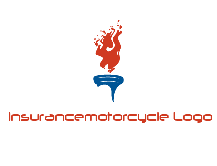 flaming torch sports logo