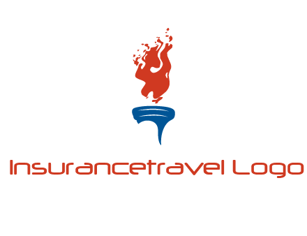 flaming torch sports logo