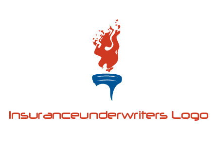 flaming torch sports logo