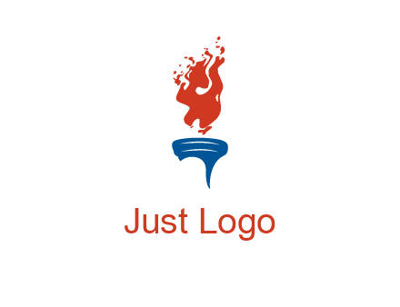 flaming torch sports logo
