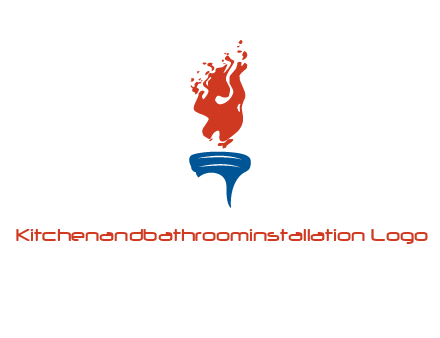flaming torch sports logo