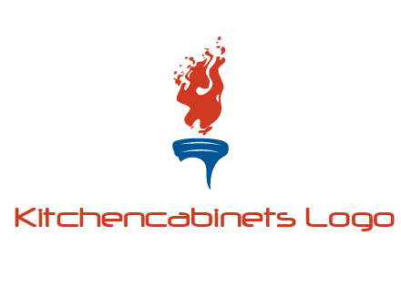 flaming torch sports logo