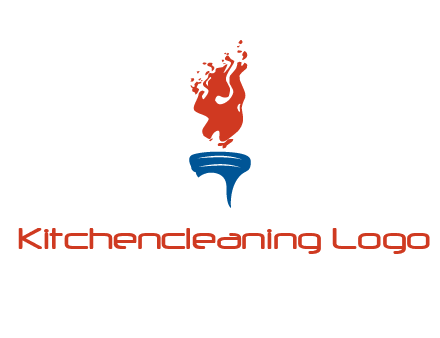 flaming torch sports logo