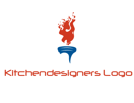 flaming torch sports logo