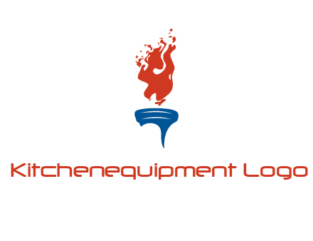 flaming torch sports logo