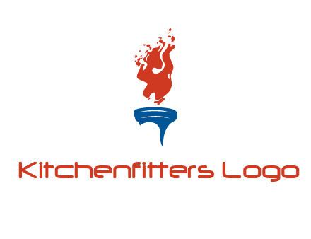 flaming torch sports logo