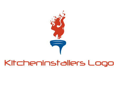 flaming torch sports logo