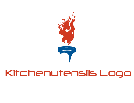 flaming torch sports logo