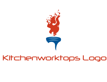 flaming torch sports logo