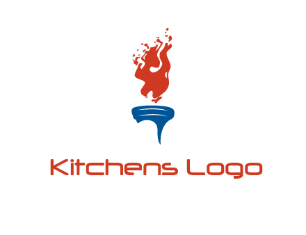 flaming torch sports logo