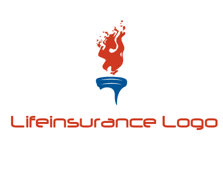 flaming torch sports logo