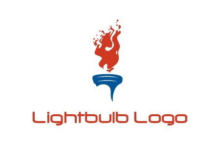 flaming torch sports logo