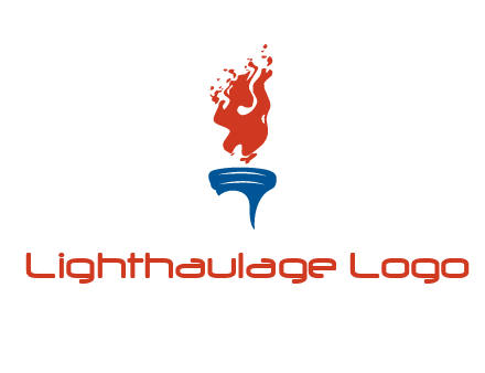 flaming torch sports logo