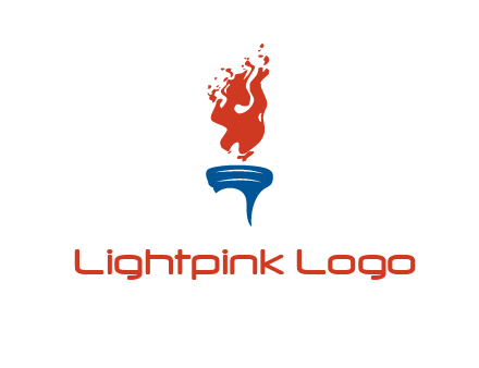 flaming torch sports logo