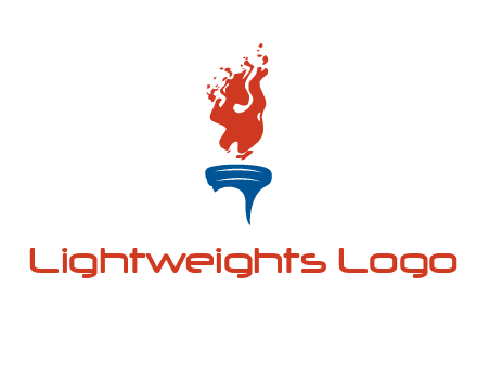 flaming torch sports logo