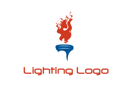 flaming torch sports logo