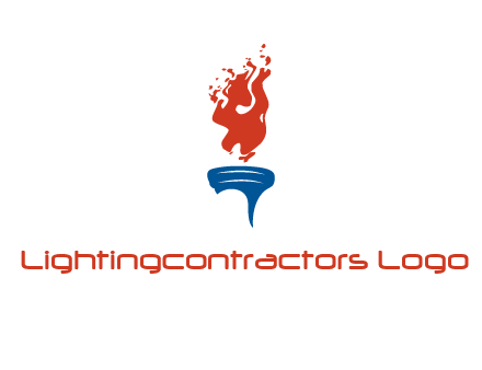 flaming torch sports logo
