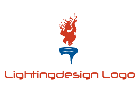 flaming torch sports logo