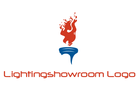 flaming torch sports logo