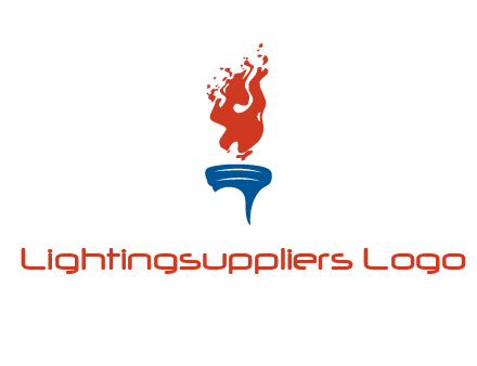 flaming torch sports logo