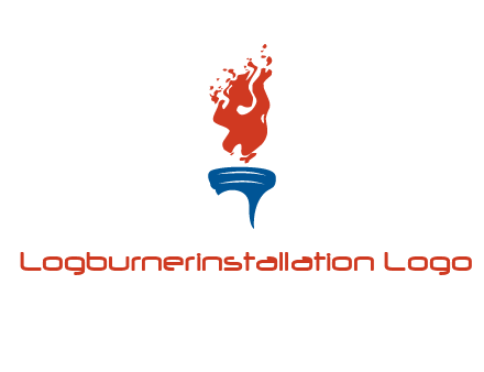 flaming torch sports logo