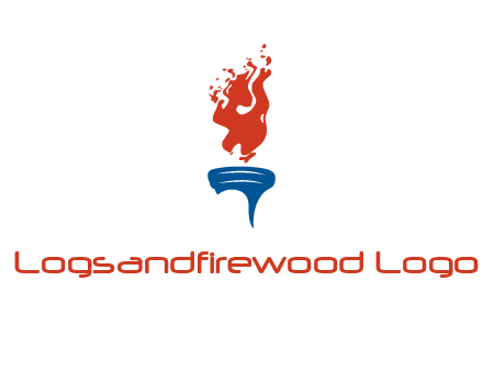 flaming torch sports logo