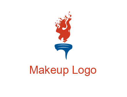 flaming torch sports logo