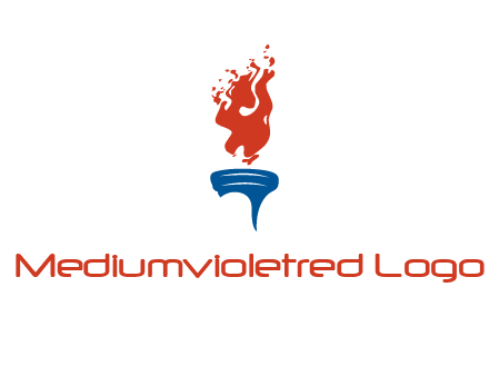 flaming torch sports logo