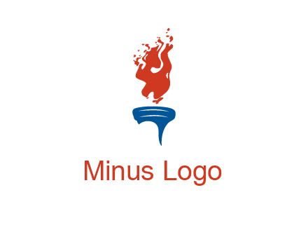 flaming torch sports logo