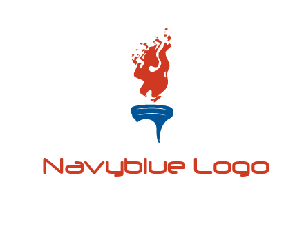 flaming torch sports logo