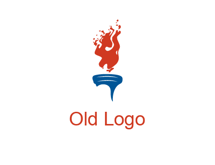 flaming torch sports logo