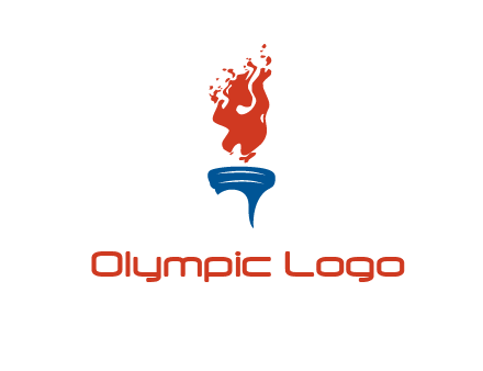 flaming torch sports logo