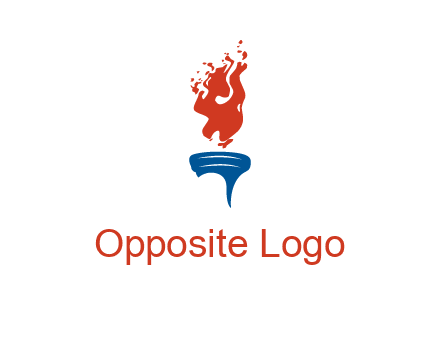flaming torch sports logo