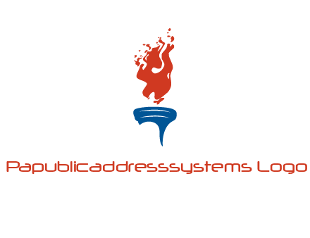 flaming torch sports logo