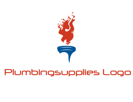 flaming torch sports logo