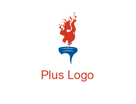 flaming torch sports logo
