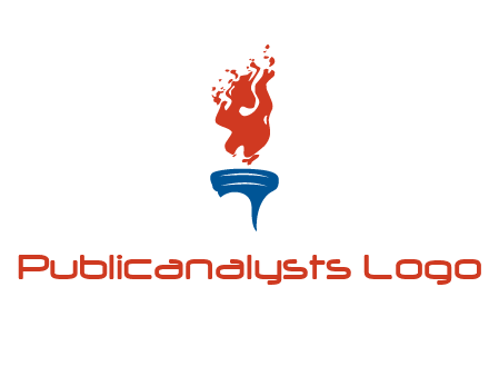 flaming torch sports logo