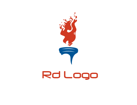flaming torch sports logo