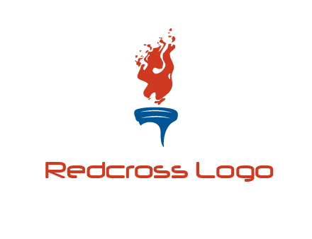flaming torch sports logo