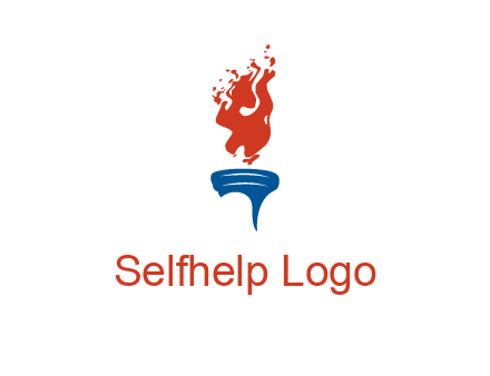 flaming torch sports logo