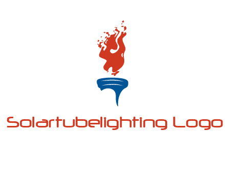flaming torch sports logo