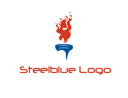 flaming torch sports logo